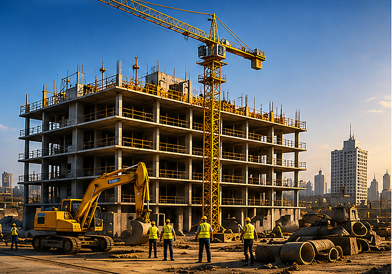 Original AI-generated 3D construction site