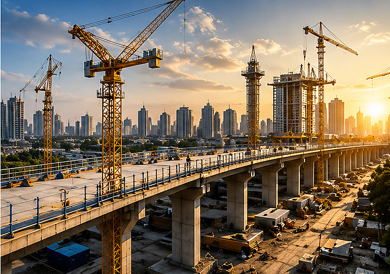 Original AI-generated construction and infrastructure visual
