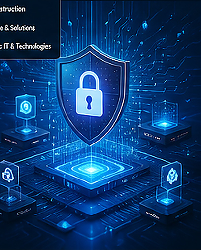 Original AI-generated secure digital transformation visual